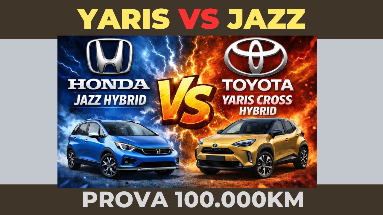 TOYOTA YARIS vs HONDA JAZZ prova 100.000km