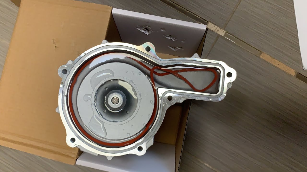 How to replace water pump on Volvo Vnl D13. Water pump leaking or dripping.
