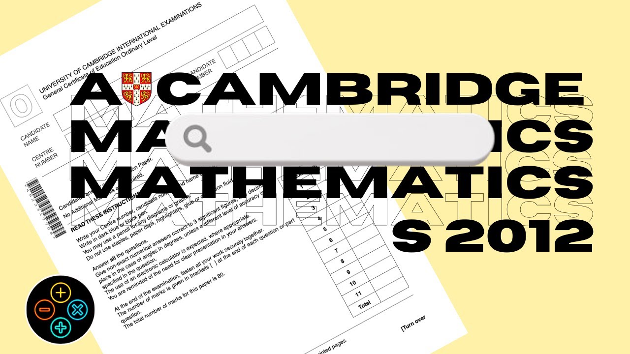 A Level Pure Mathematics P1 May June 2012 Paper 12 9709/12