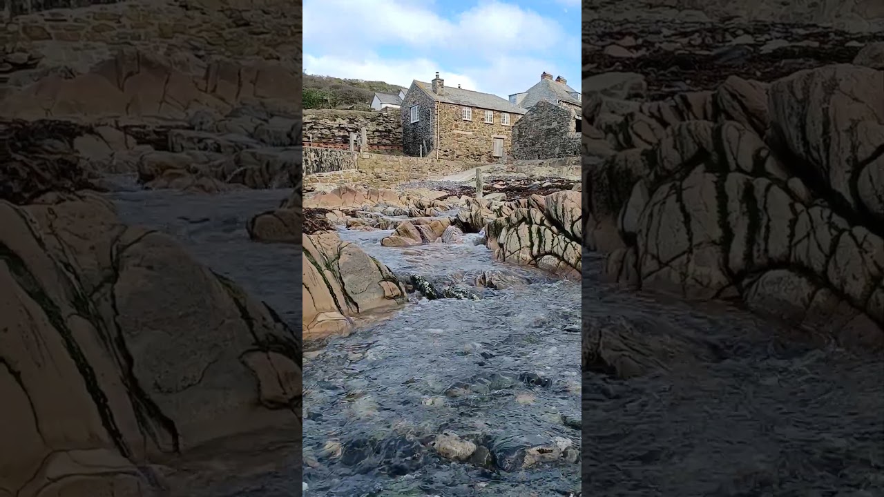 Exploring Cornwall Winter Sunshine Stream River Cornish Port Quin Beach Walk Water Sound Nature Rock