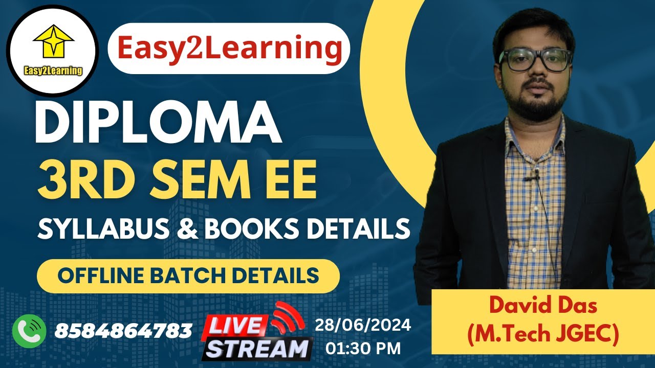 Diploma 3rd Sem EE | Syllabus Discussion and Best Books | By Easy2Learning/David Das