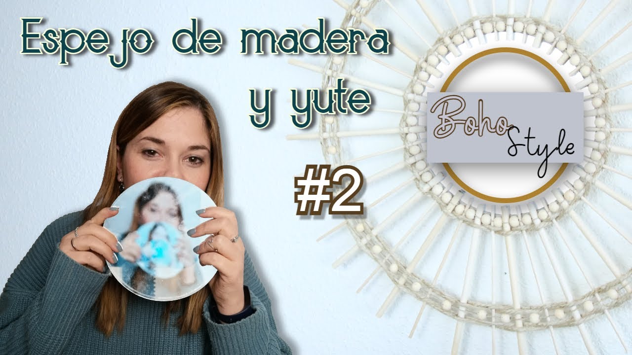 DIY - SERIE ESPEJOS BOHO #2 ESPEJO de MADERA y YUTE ¡Fácil y barato! 💰👣 Paso a Paso