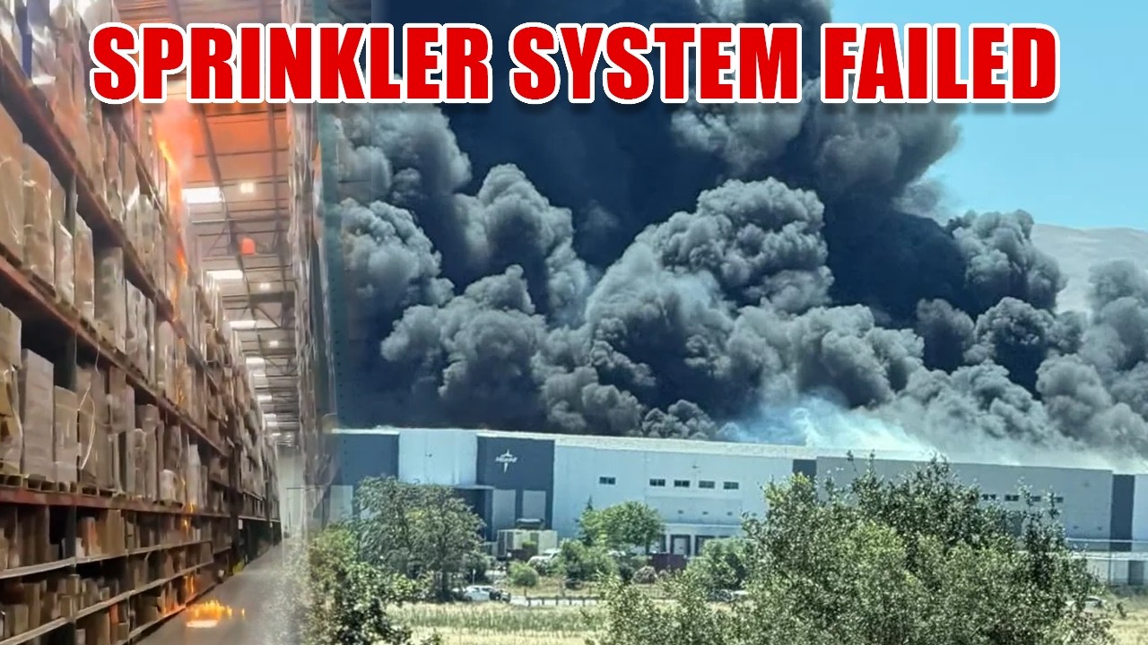 Massive Warehouse Fire! Medline Industries, Tracy, CA