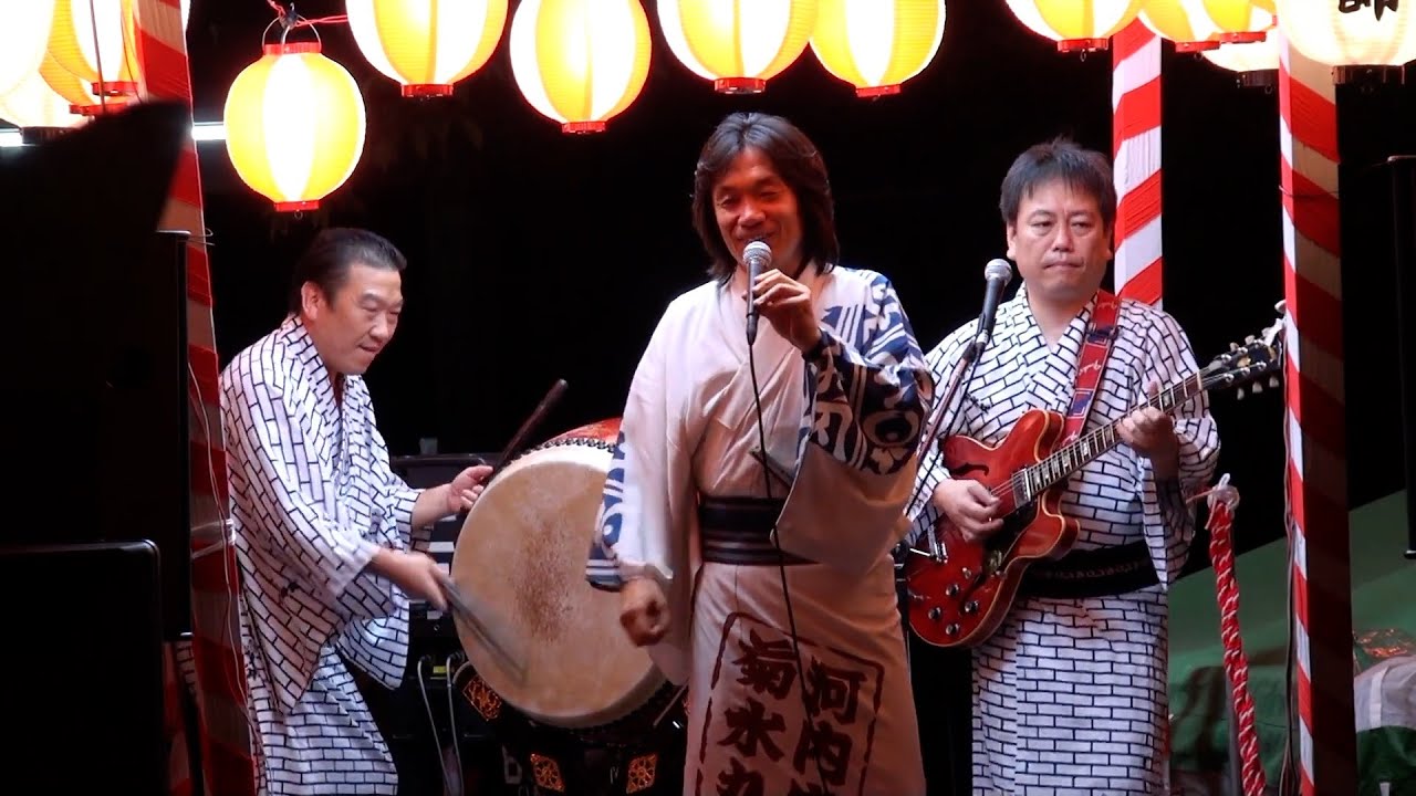 河内音頭　河内家 菊水丸「第一回 慧灯大師 盆おどり」八尾市 萱振御坊 恵光寺　2009-08-13