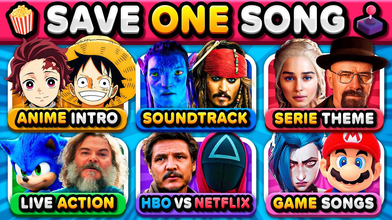 Save One Song: RANDOM Rules #5 - Movies🎬 Games 🕹️ Series 📺 | Music Quiz