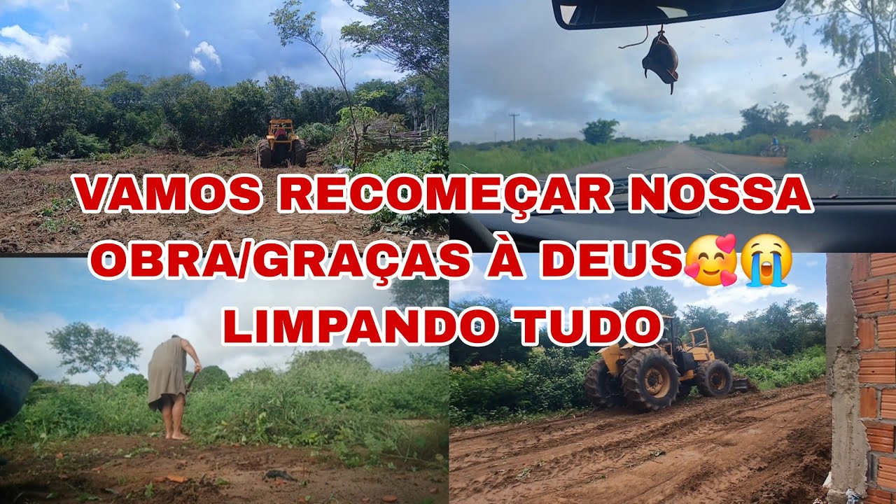 ROTINA 😭🙌🥰🌦AQUI NA ROÇA,RECOMEÇANDO NOSSA OBRA NO ZERO,LIMPAMOS TUDO,ME SURPREENDI COM O RESULTADO