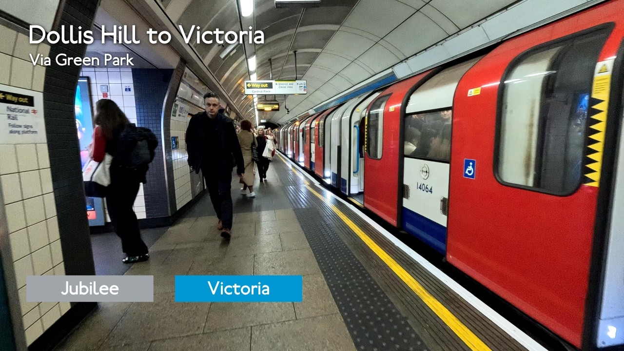 London Underground First Person Journey: Dollis Hill to Victoria via Green Park