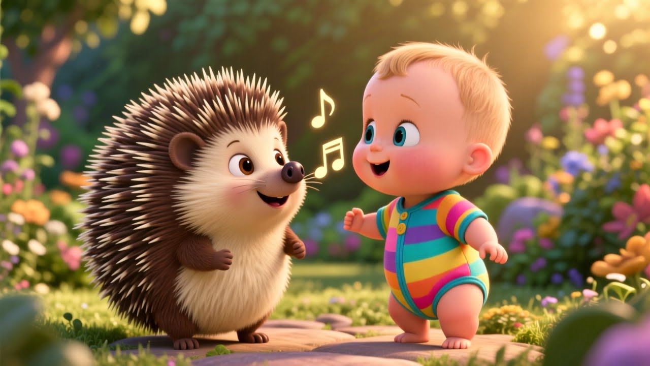 Hedgehog In Baby Garden 🌿🦔 | Learn Animal Names & Nature | Fun Kids Educational Video