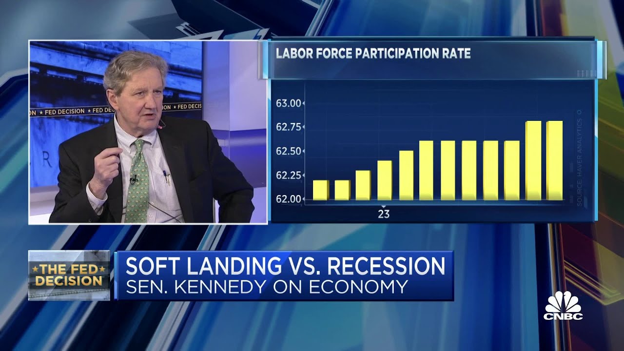 Without a recession, high price inflation will be with us for life, says Sen. John Kennedy