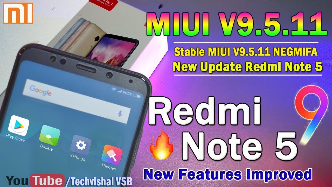 Redmi Note 5 New System Stable Update MIUI V9.5.11 | Redmi Note 5 MIUI V9.5.11 NEGMIFA Features