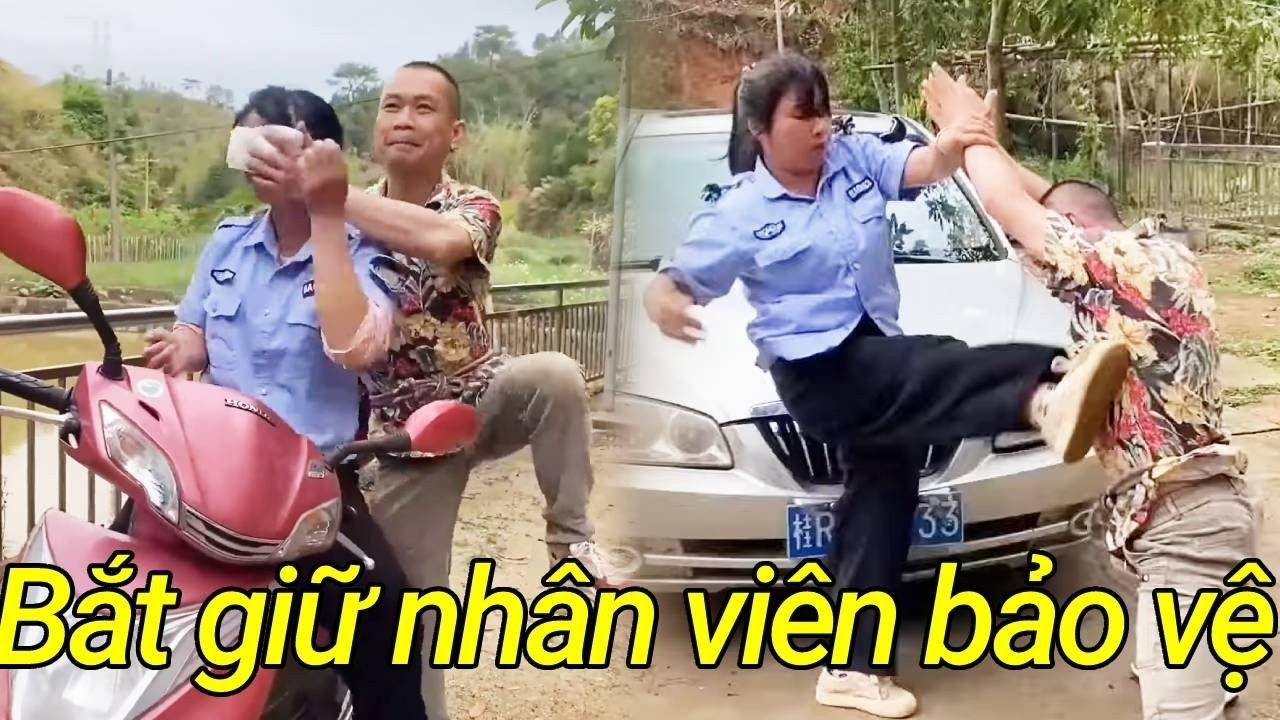 Kẻ buôn người đã đánh gục nhân viên bảo vệ trên phố và bị đánh đập dã man#funny
