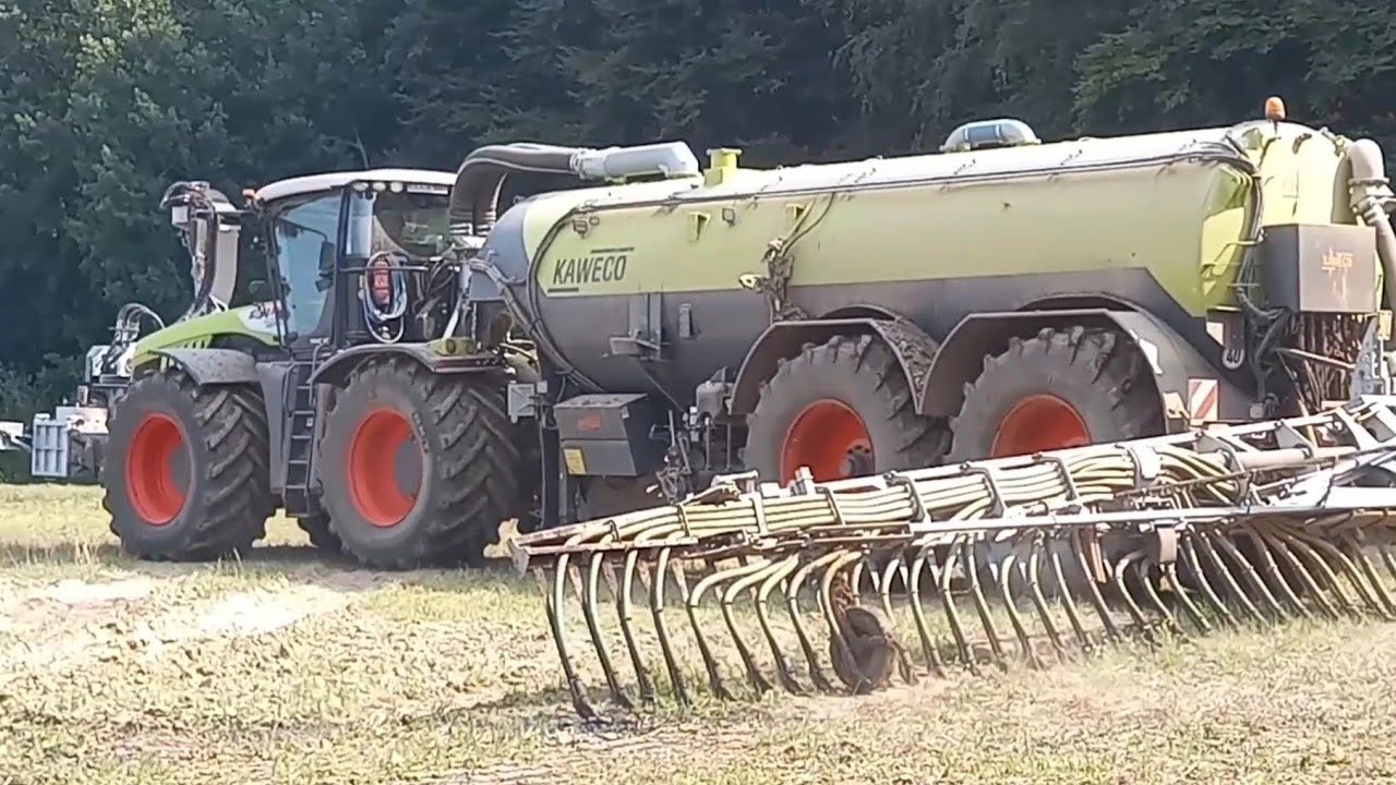 Claas Xerion 5000-Kaweco 24m*2 Güllefaß/Bomech Schleppschuhverteiler,Fendt 828-Amazone Catros 4m