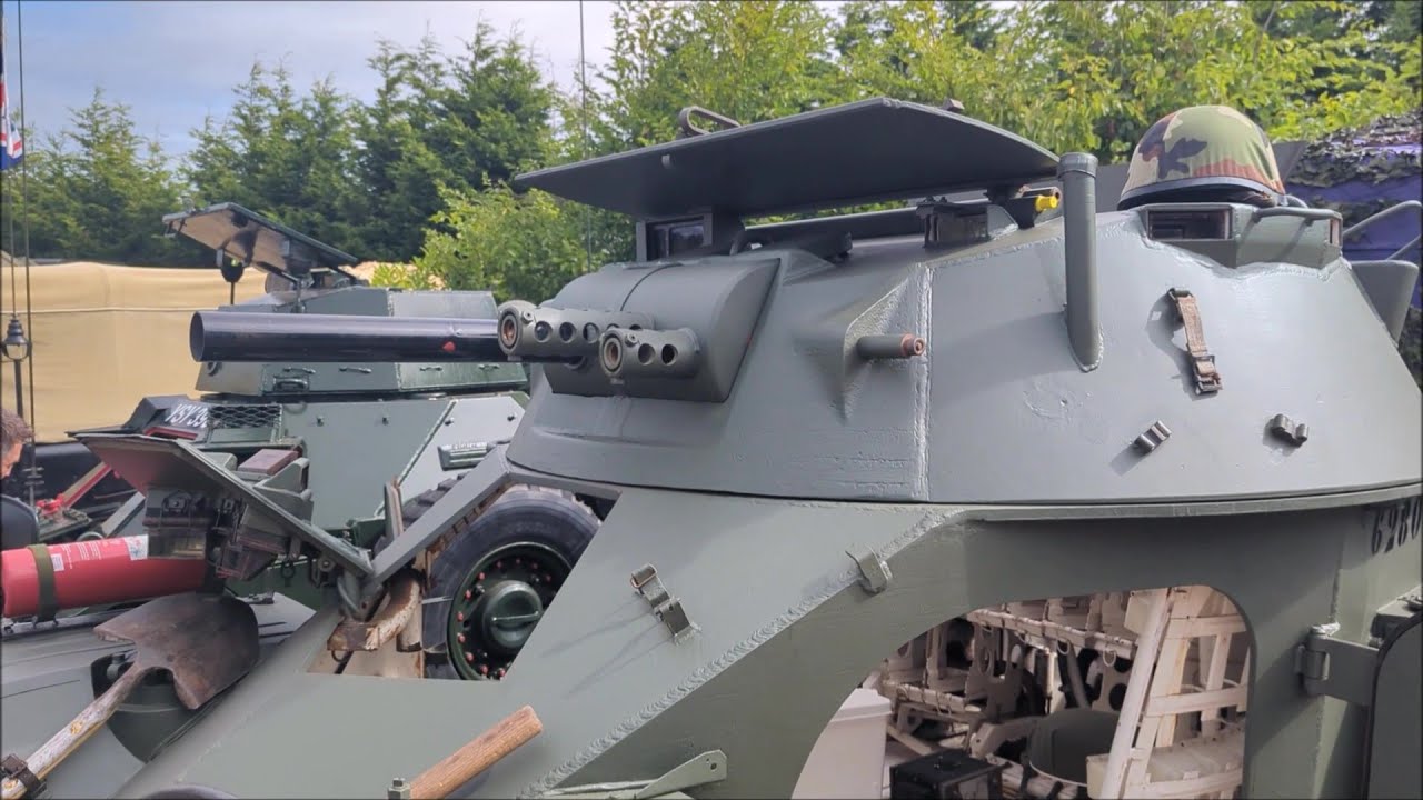 Panhard AML 60 Armoured Car, close up inside and out, at Echoes of History 2024