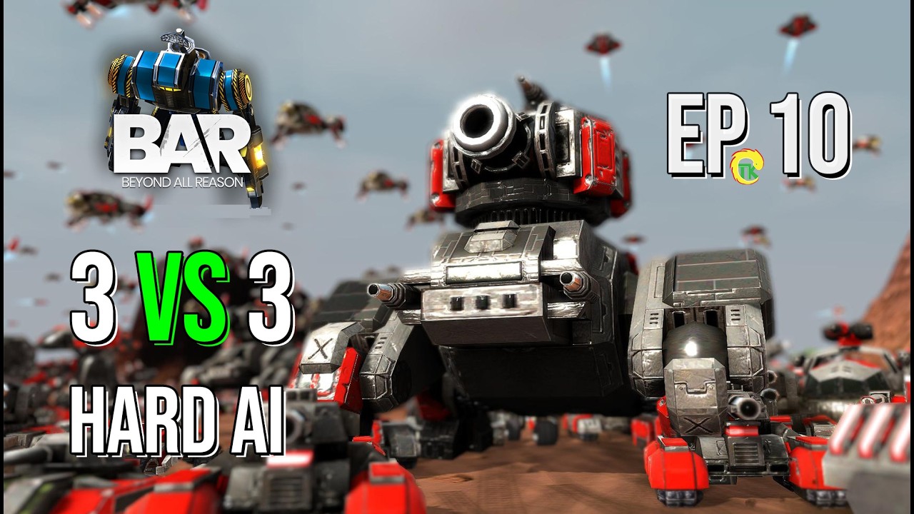 Beyond All Reason | Leveling Up – Against 3 Hard AIs | EP 10 | RTS Games
