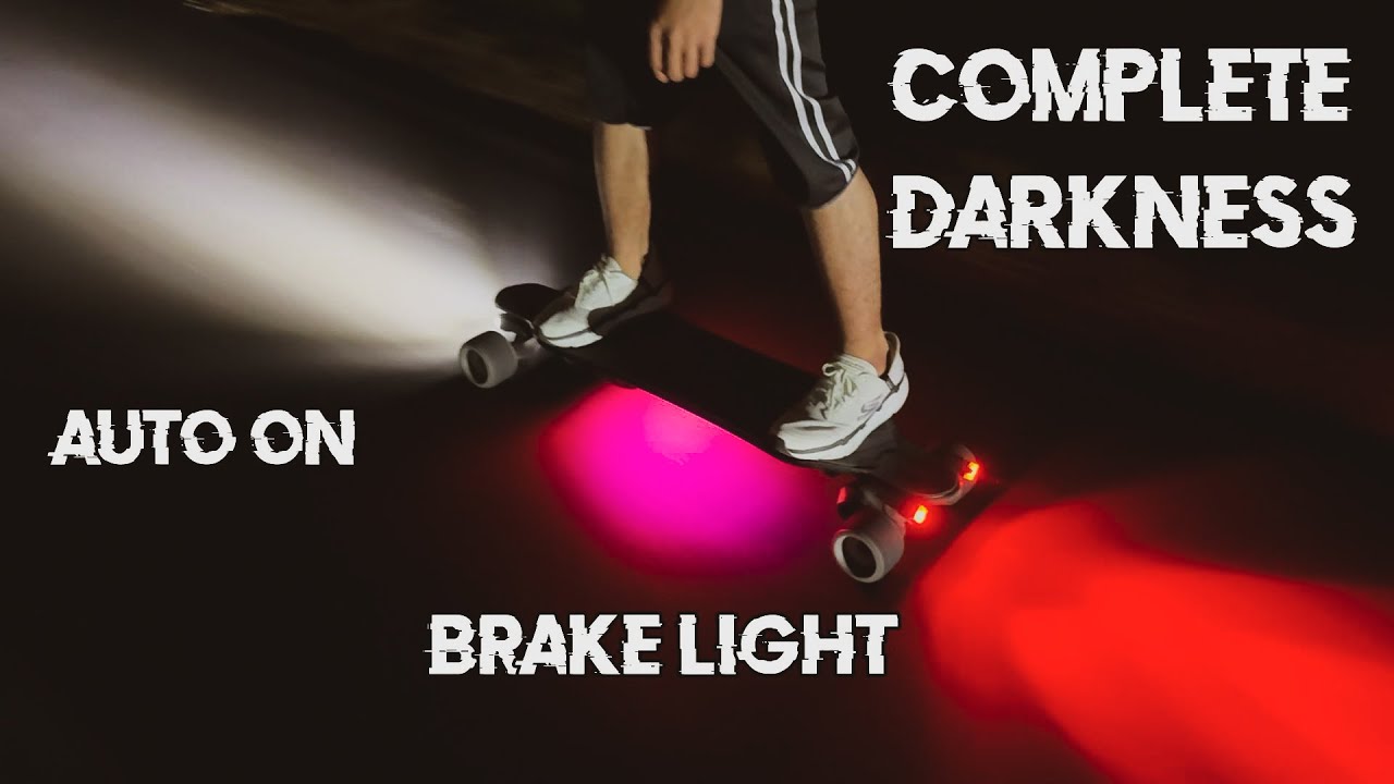 Eskating in COMPLETE DARKNESS - Shredlights SL300+, SLFX+, SLR1+ review | Best Lights for Eskate?