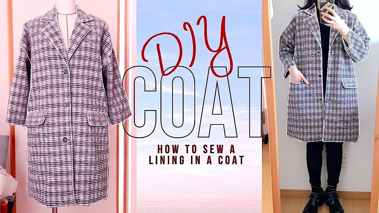 DIY How to Sew a Lining in a Coat🧥 どんでん返し 手作り服 Beginner Sewing Tutorialㅣmadebyaya