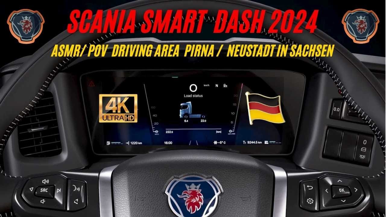 ASMR / POV SCANIA 2024 Driving in area Pirna / Neustadt i. S Germany