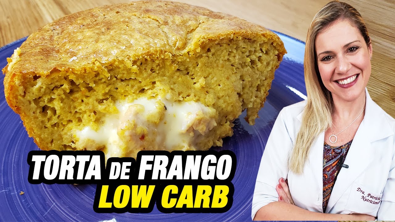 Torta de Frango RECHEADA com POUCOS CARBOIDRATOS, Fácil e Deliciosa