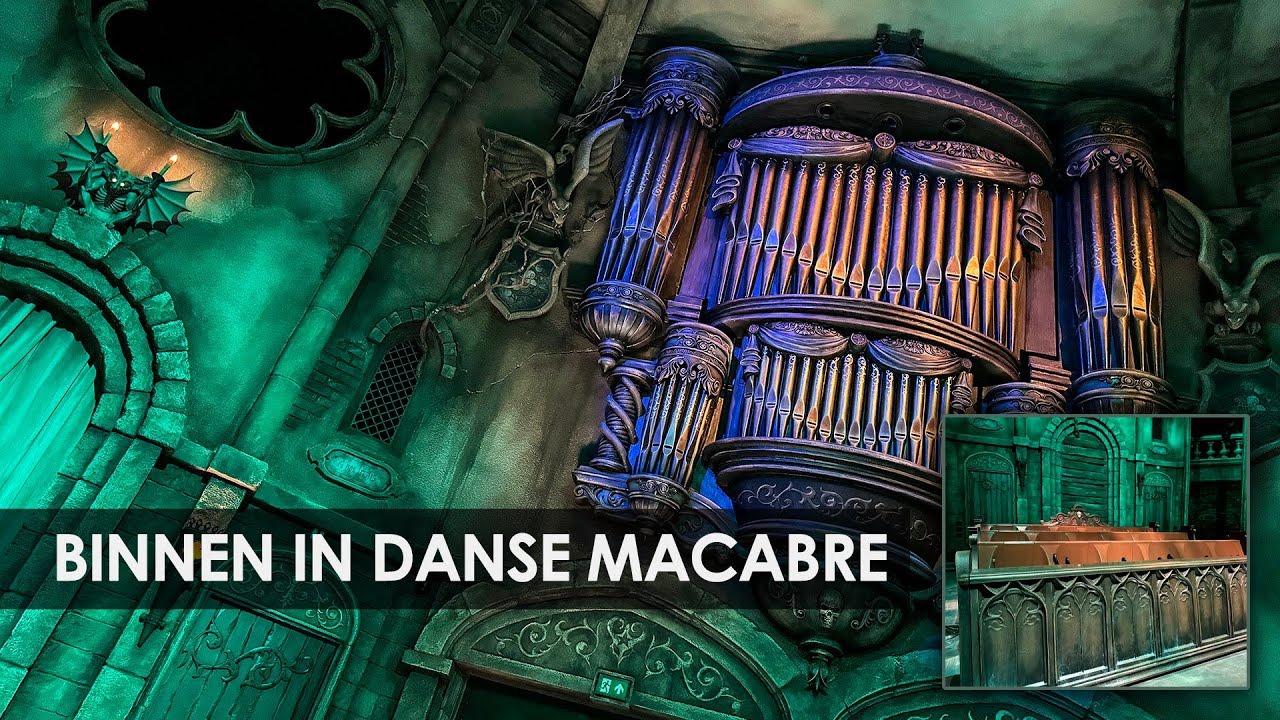 De binnenkant van Danse Macabre in de Efteling (juli 2024)