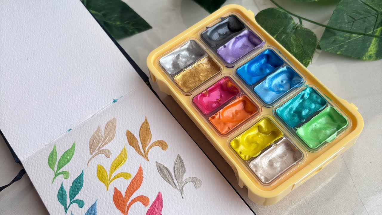 Unboxing Jelly Gouache/ Metallic Gouache Swatches