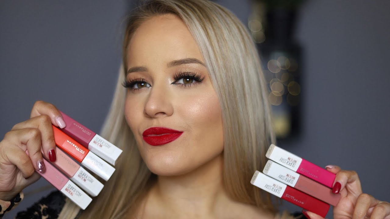 Maybelline Superstay Matte Ink liquid lipsticks - SWATCHES!