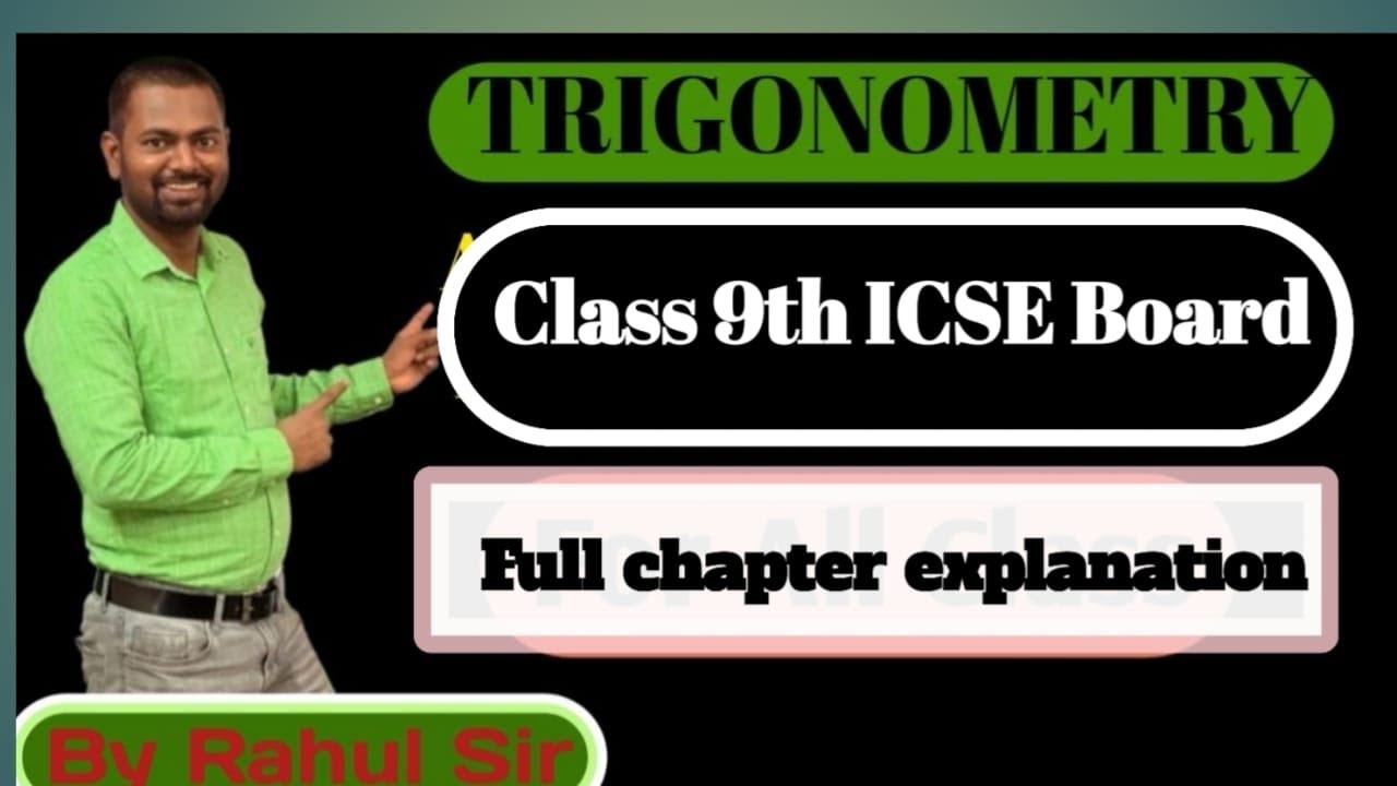 Class 9th Trigonometry L-8 (ICSE BOARD) SELINA BOOK EXERCISE 21(F) By Rahul Sir 