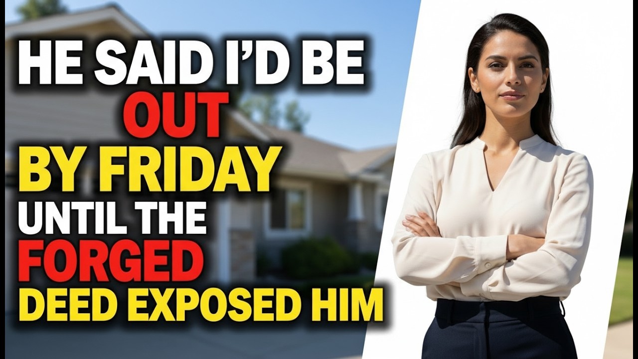 He Said I’d Be Out by Friday—Until the Forged Deed Exposed Him