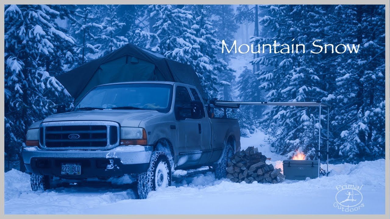 Snow Camping in the Mountains