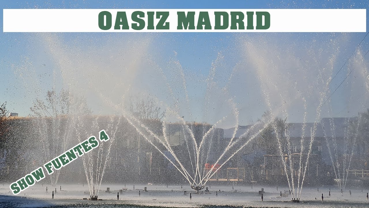 [4K] Centro Comercial Oasiz Madrid - Show fuentes 4