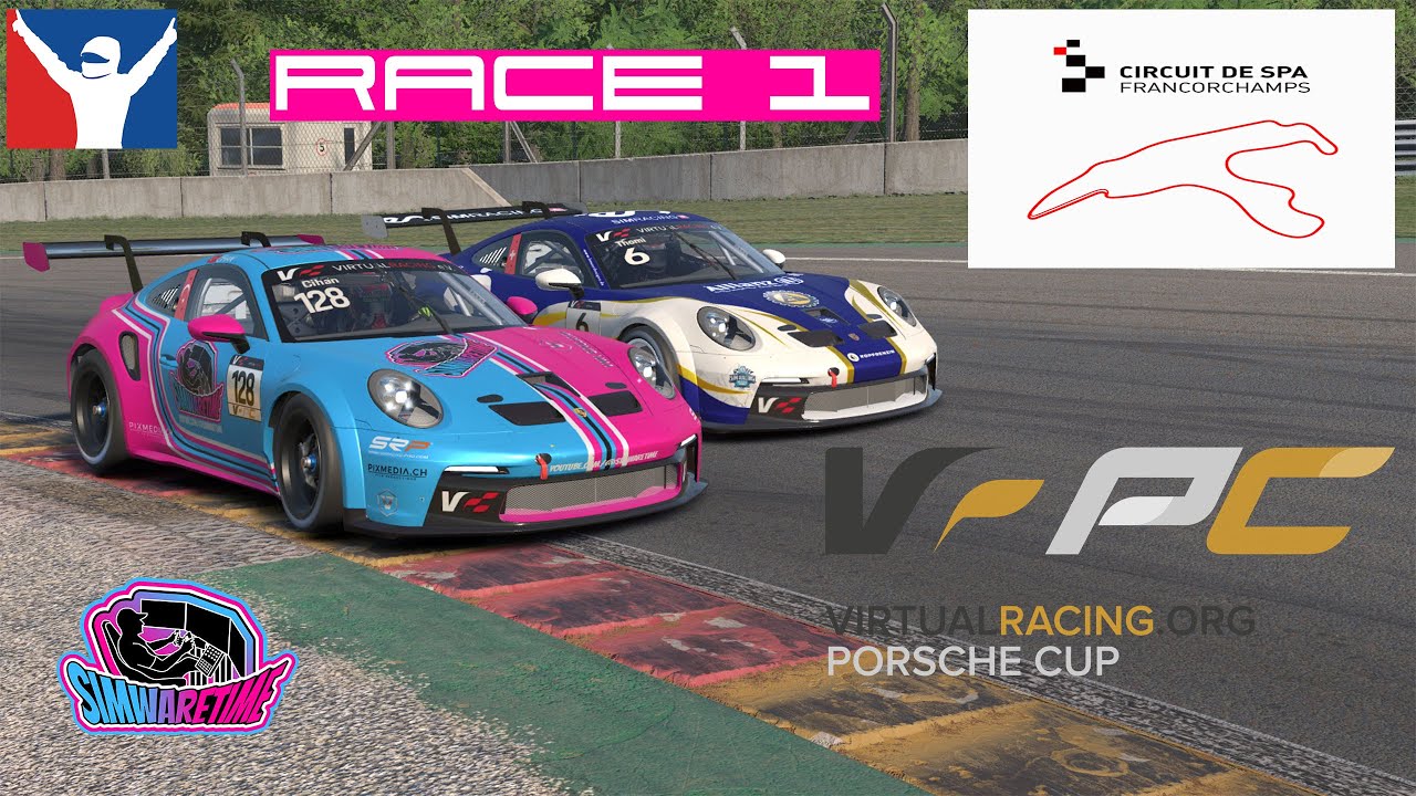 VRPC Porsche Cup SPA Francorchamps Race 1