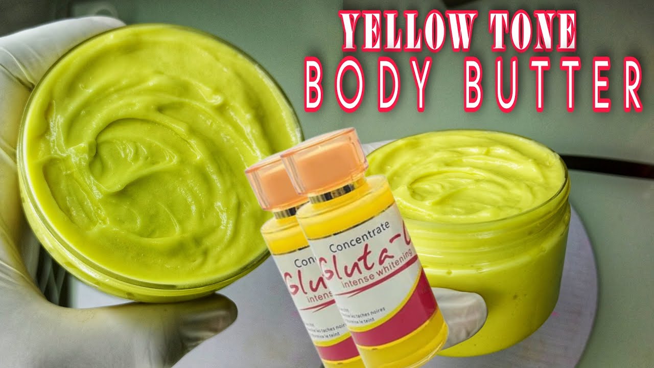 HOW TO MIX YELLOW TONE BODY BUTTER WITH GLUTA C CONCENTRATE || FOR SKIN GLOW LIGHTENING & WHITENING
