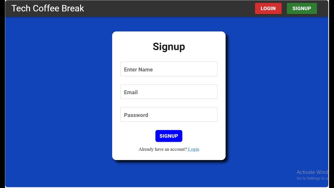 Registration Form using MERN Stack | Sign Up Form with MongoDB, Express JS, React JS and Node JS