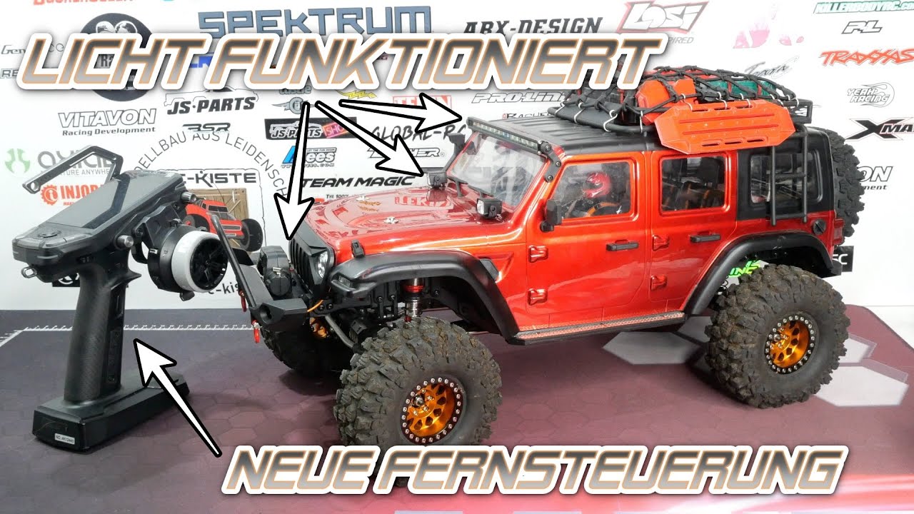 Amewi AMXROCK Crosstrail - Neue Fernsteuerung und das Licht funktioniert trotzdem [German]