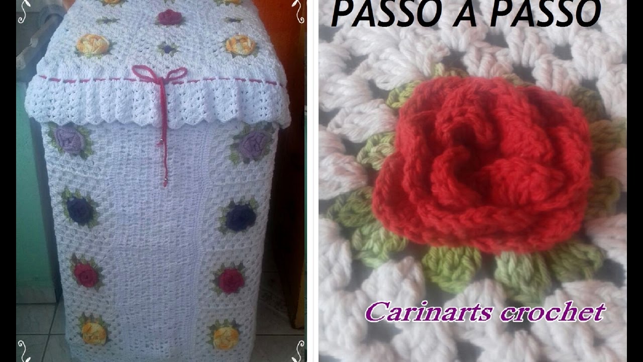 Capa para a Maquina de lavar em crochê  (1°parte) por Carina Dias