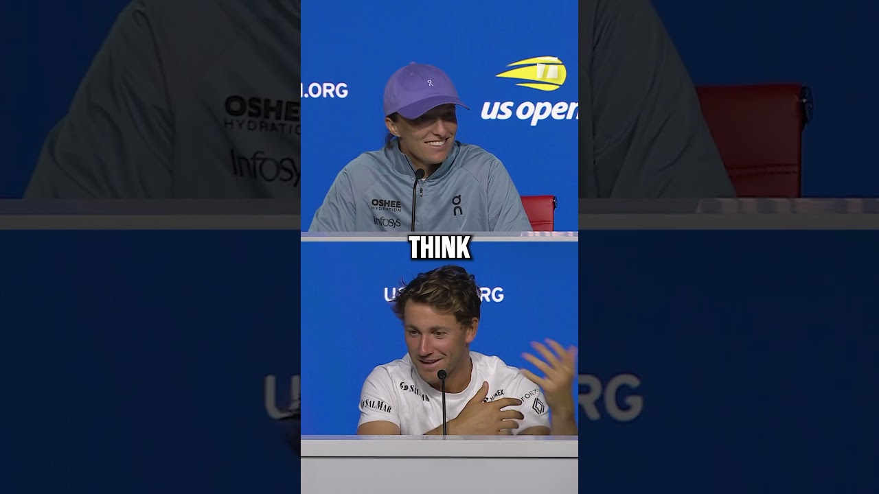 Casper was impressed by Iga 😯 #usopen #mixeddoubles #igaswiatek #casperruud