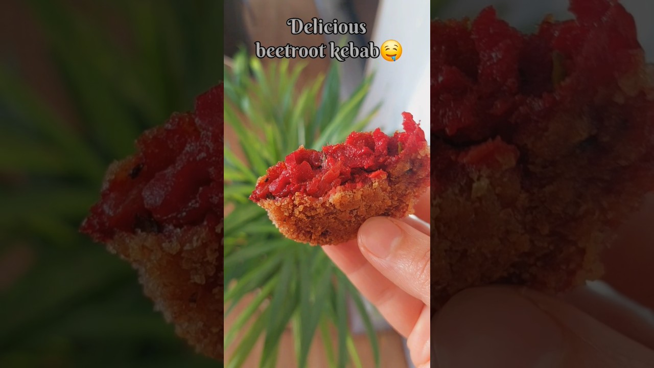 Crunchy outside & soft inside full of flavorful beetroot kebab 
