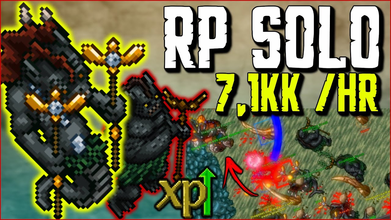RP SOLO 700+  FULL EXP 7,1KK /HR 150% (DEATHLING CAVE) TIBIA