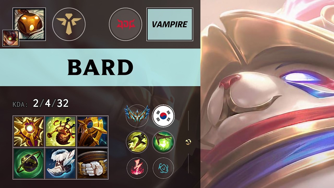 (JDG Vampire) Bard Support vs Nautilus - KR Challenger Patch 26.13