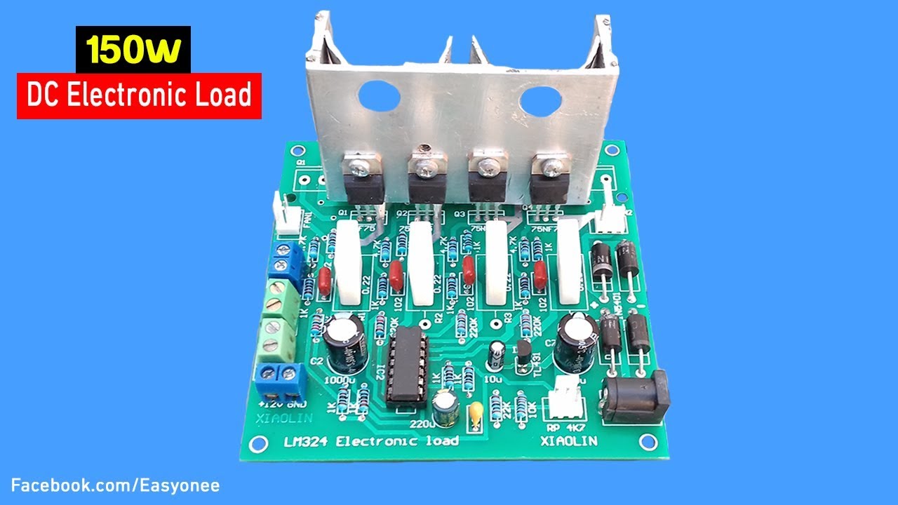 150W DC Electronic Load Tester 10A 72V | LM324 electronic load