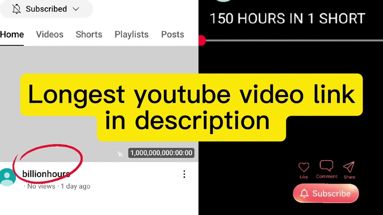 (no clickbait )longest youtube video & short link in the description 😊 