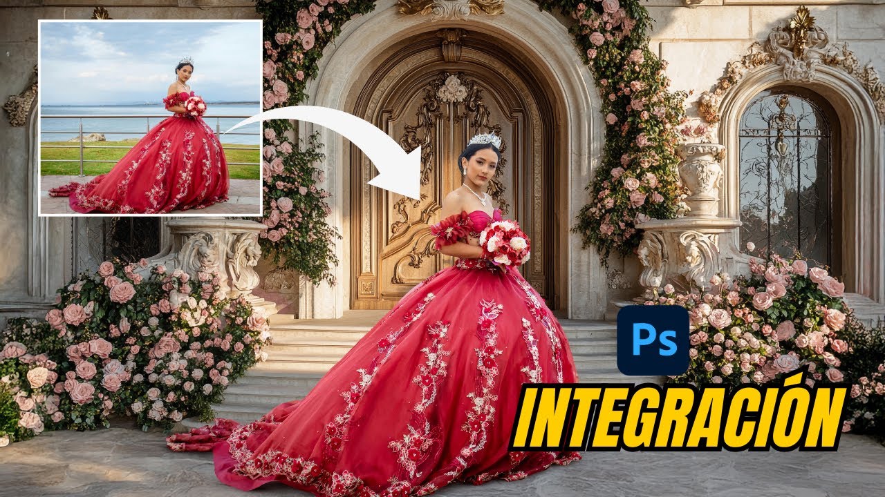 Cambio de fondo de Quinceañera | Tutorial Photoshop