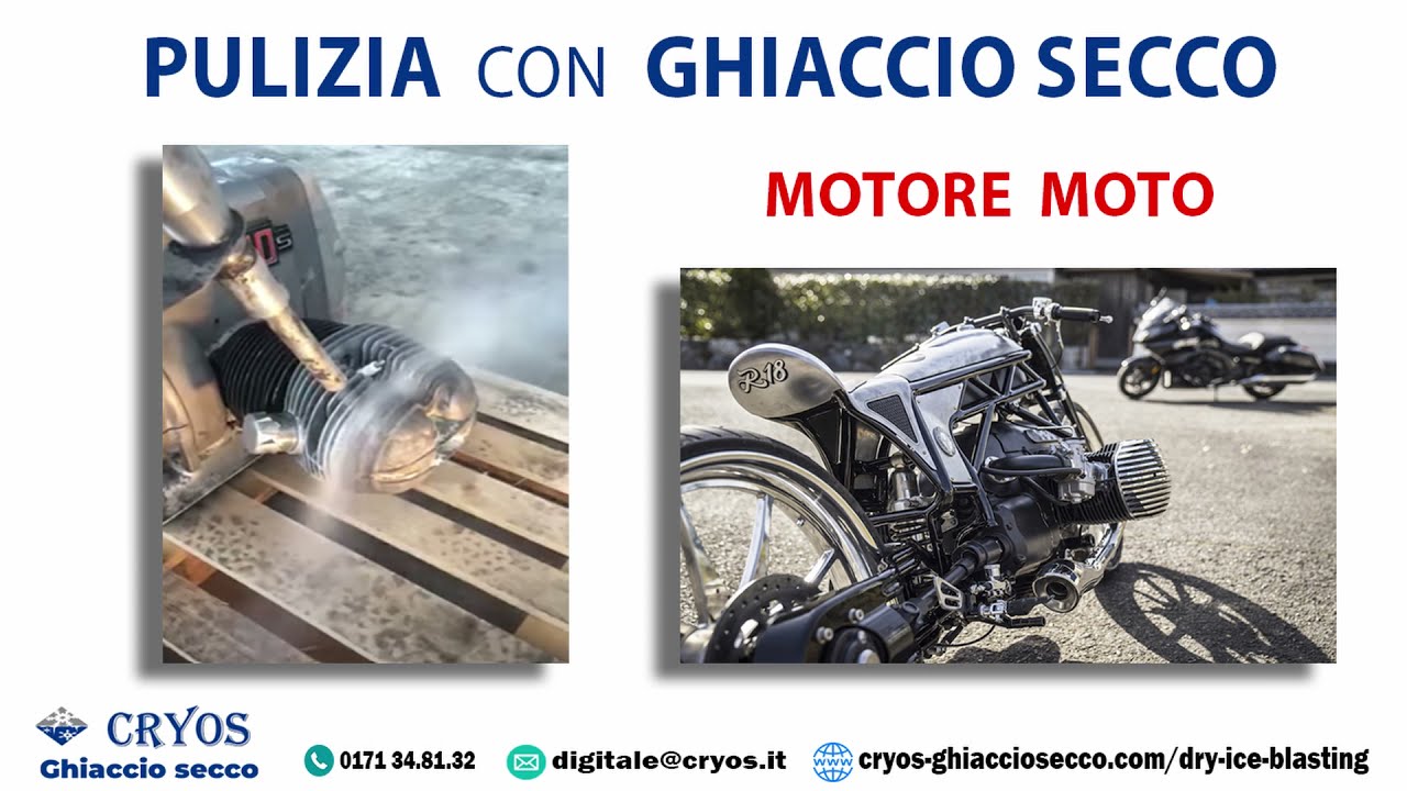 Pulizia con tecnologia Dry Ice Blasting di Testata motore moto