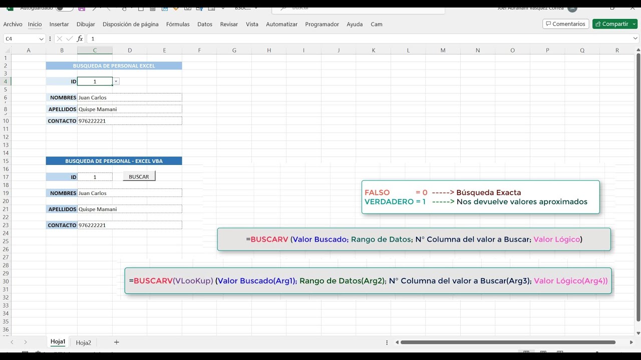 Part 2 USAR Y  PROGRAMAR FUNCIÓN BUSCARV (VLOOKUP) - EXCEL VBA