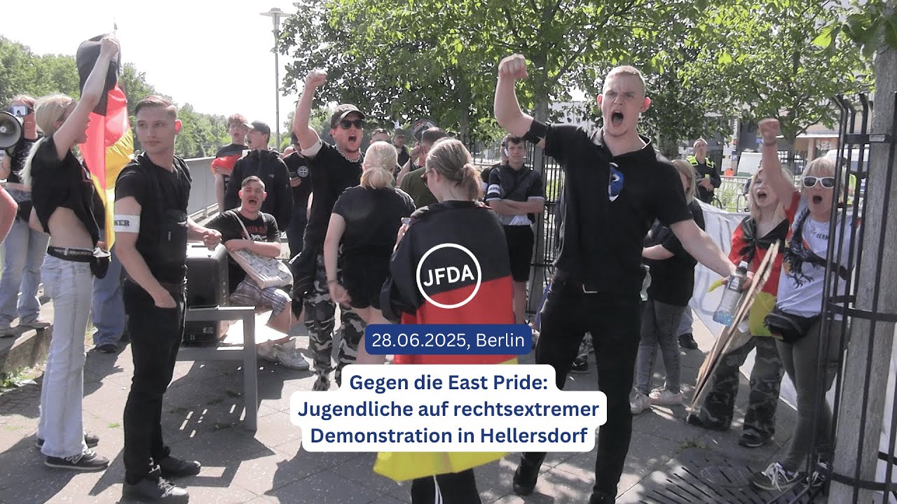 Feindschaft gegen Homosexuelle: Rechtsextreme Demonstration gegen East Pride am 28.06.2025 in Berlin