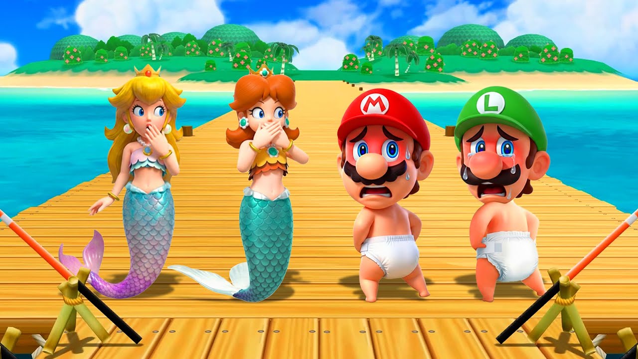 【マリオパーティ9】すべてのミニゲームマーメイドピーチVsアホな友達(最強CPUたつじん)