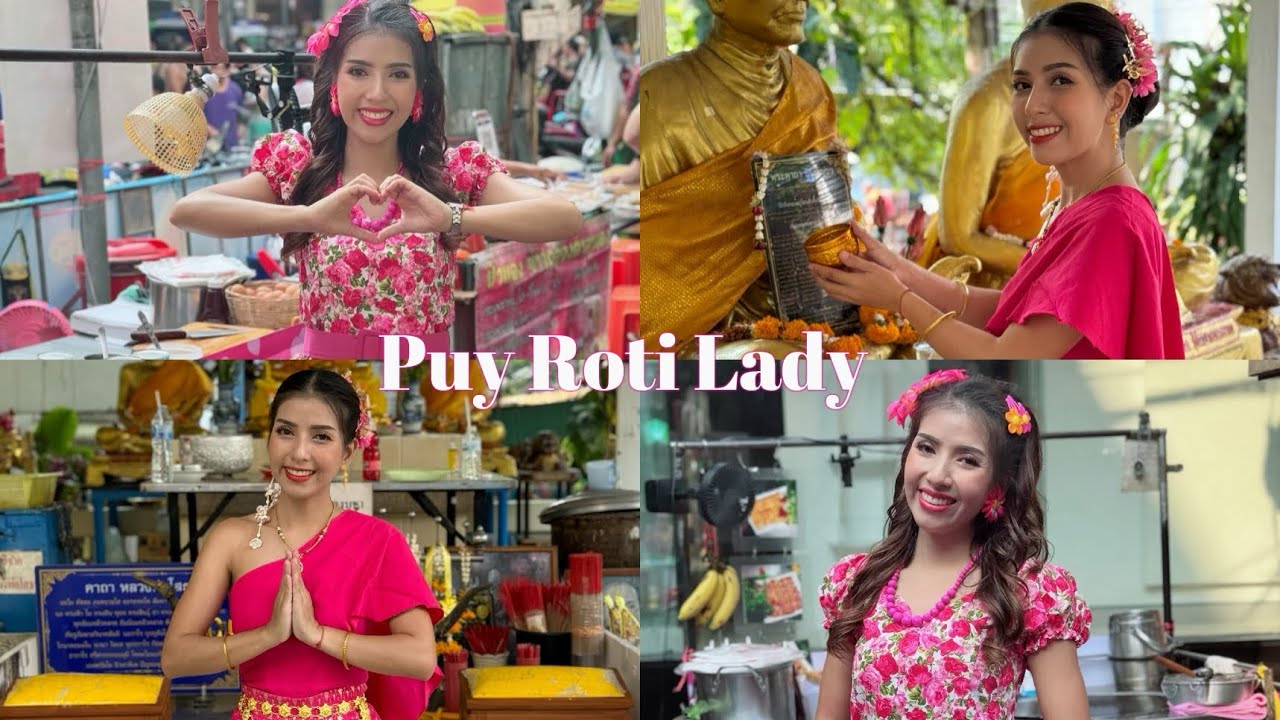 The best Songkran festival with Puy Roti Lady - Thai Street Food