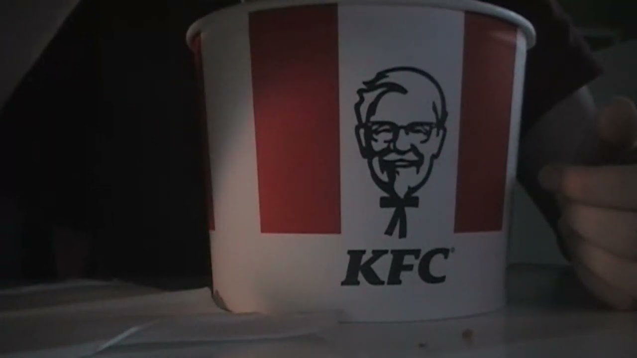 Eating KFC ASMR no talking (lo-fi, crunchy, smacking, open mouth, drinking sounds)