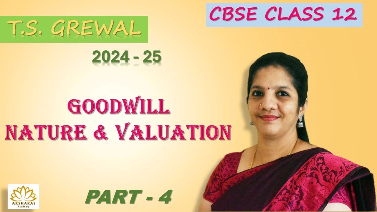 CBSE 12 - Goodwill: Nature & Valuation - Capitalisation Method - TS Grewal Q25 - Q37 - Part 4 -Tamil