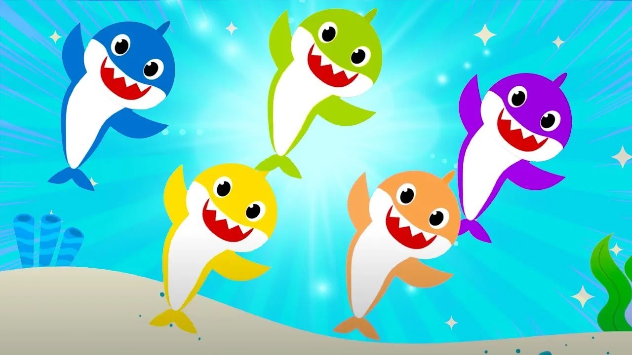 Cinco pequeños tiburones - Canción de los cinco pequeños tiburones Baby Shark | Giligilis