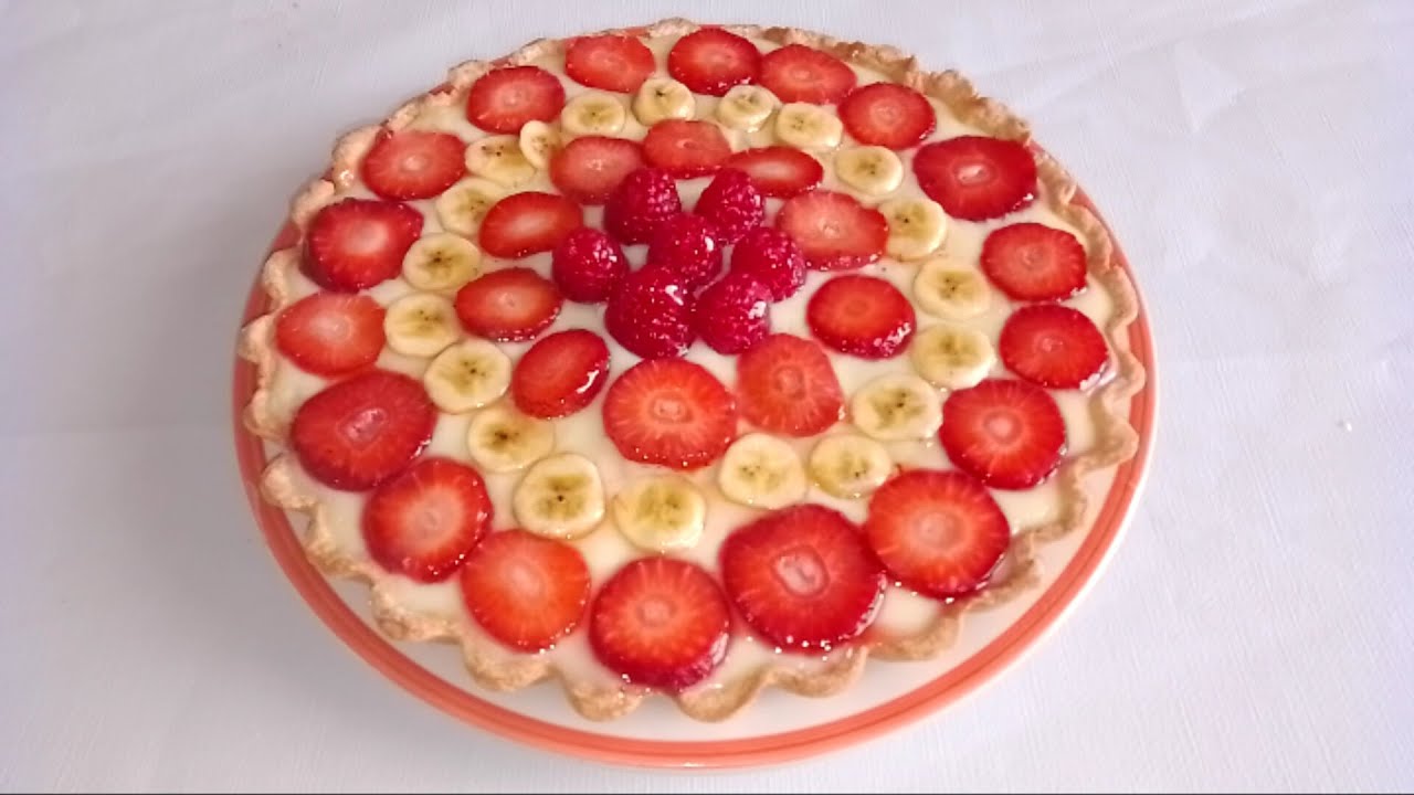 طارط او تورتة منعشة بالفواكه ساهلة بعجينة لذيذة وسريعة التحضير